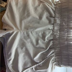 White Elastic Waist Shorts